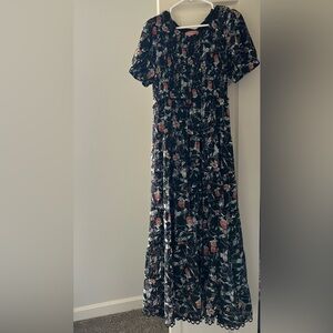 JessaKae Floral Maxi Dress - Black and Red